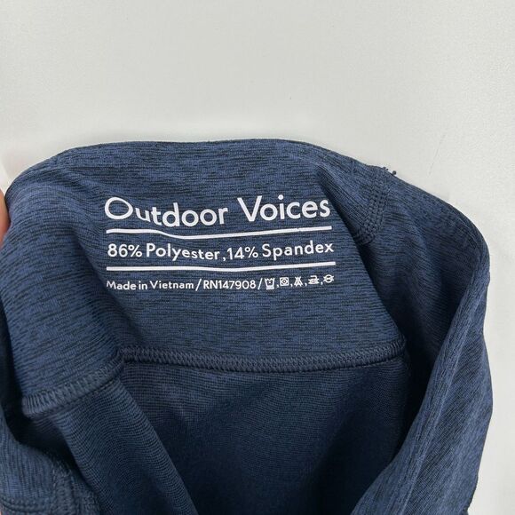 OUTDOOR VOICES Heather Blue Stretch Cropped Workout Athletic Leggings Size XS - Picture 5 of 5